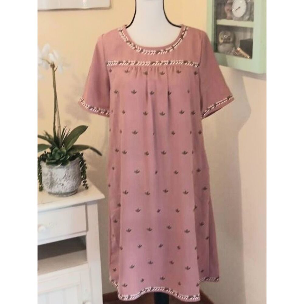 Polagram Anthropoligie Embroidered Dress